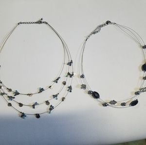 2 wire necklaces